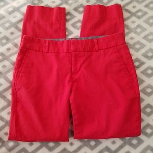 Banana Republic Hampton Fit Coral Ankle Crop Pant